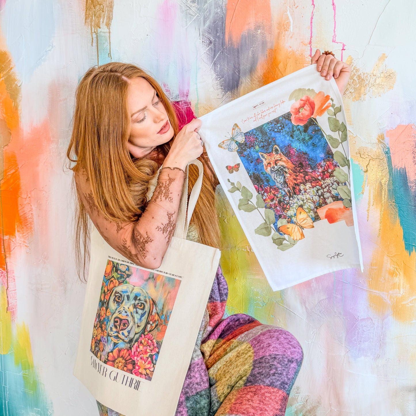 "I See You" Dog Canvas Tote Bag