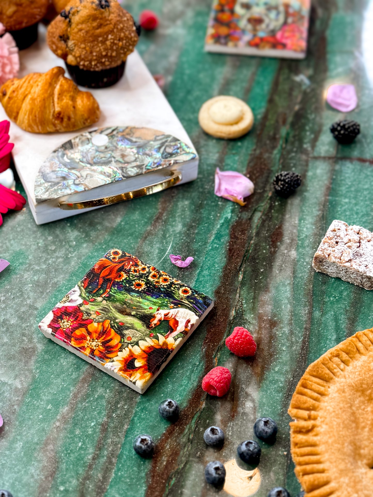 "No Eye Has Seen" Heaven Vision Marble Coaster Set