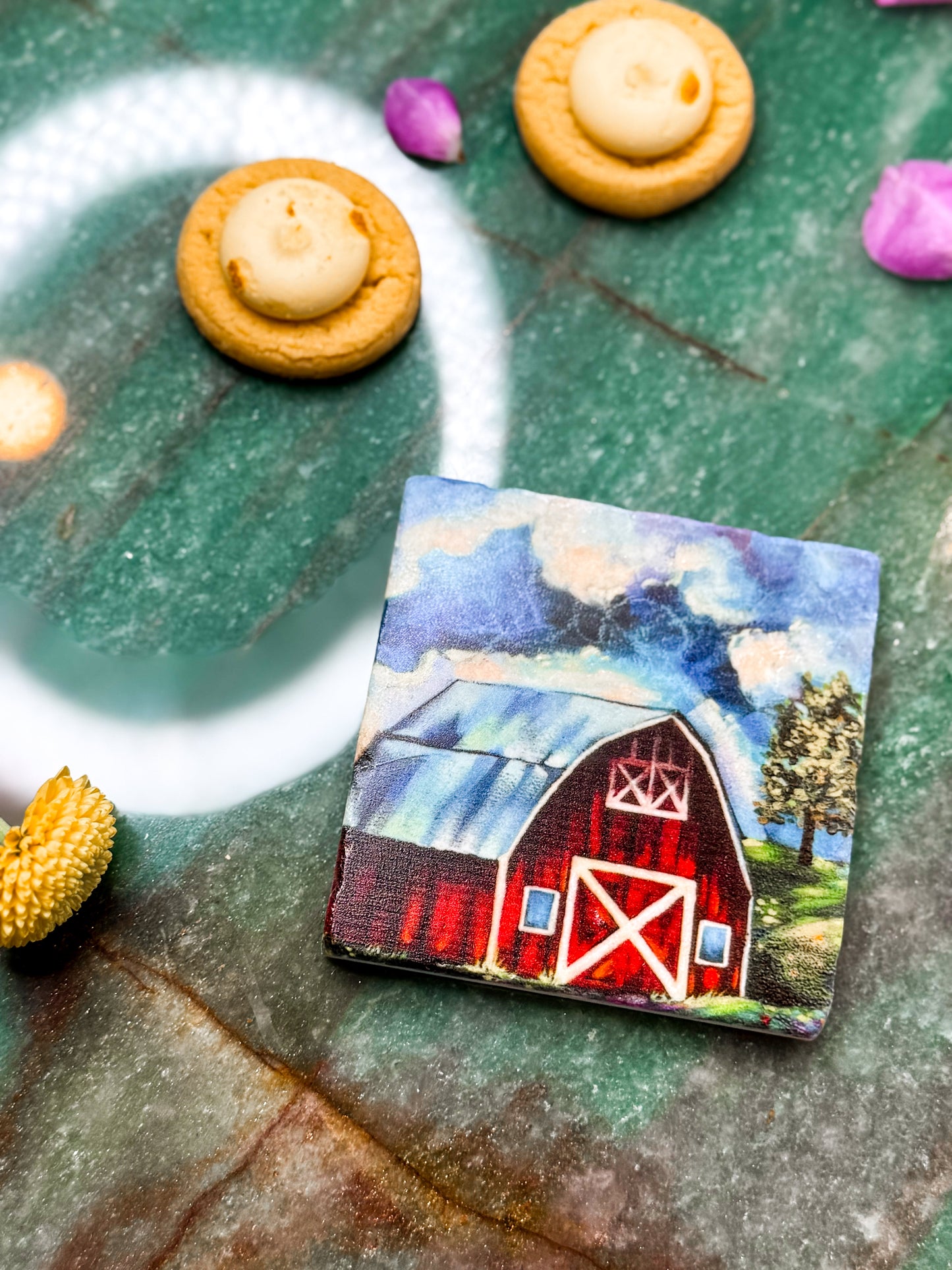 "No Eye Has Seen" Heaven Vision Marble Coaster Set